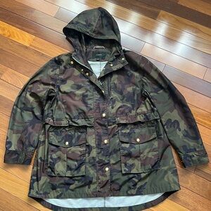 J. Crew Camouflage Hooded Jacket large